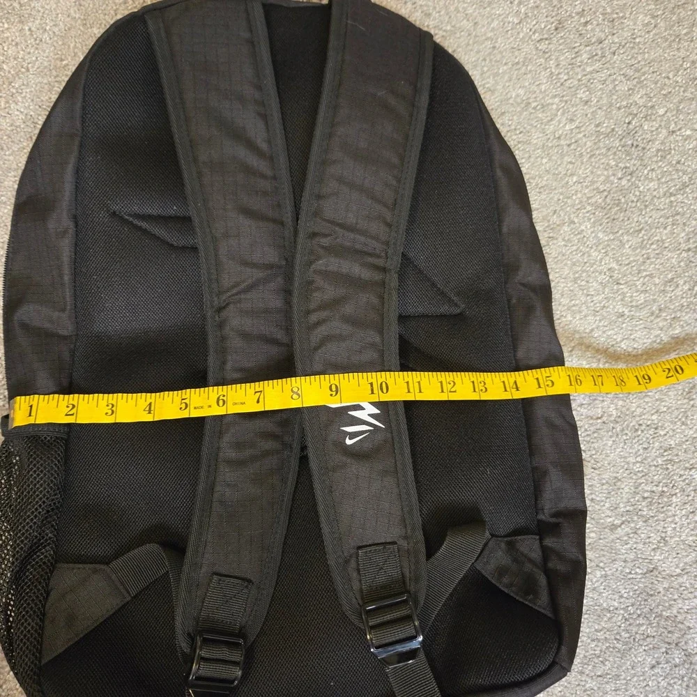 NWOT Nike Black Ripstop Backpack Russel Wilson Swoosh Graphic School Gym Bag